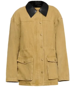 Leather Collar Barn Jacket-BESTSELLER