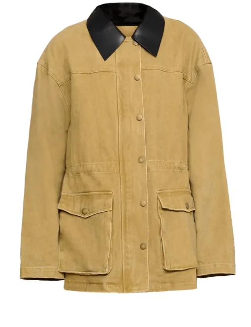 Leather Collar Barn Jacket-BESTSELLER