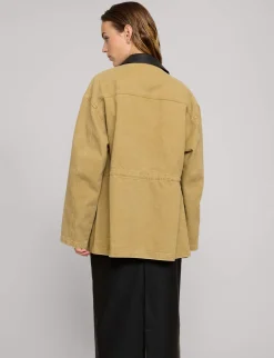 Leather Collar Barn Jacket-BESTSELLER