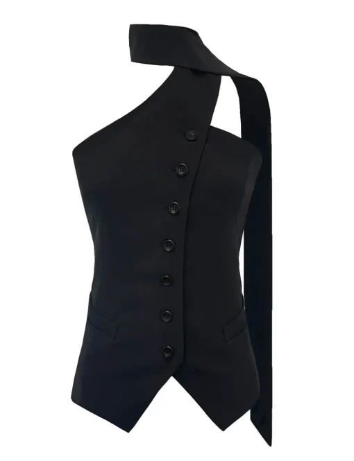 Mara Choker Neck-Strap Button Top