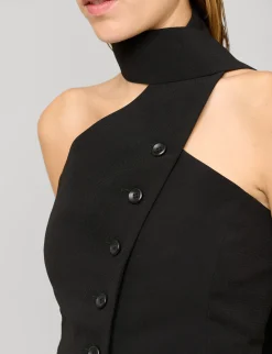 Mara Choker Neck-Strap Button Top