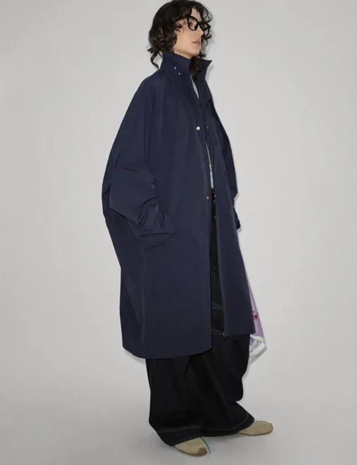Navy Oversized Parka Jacket