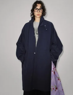Navy Oversized Parka Jacket