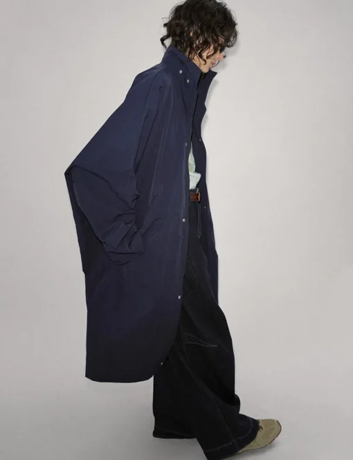 Navy Oversized Parka Jacket