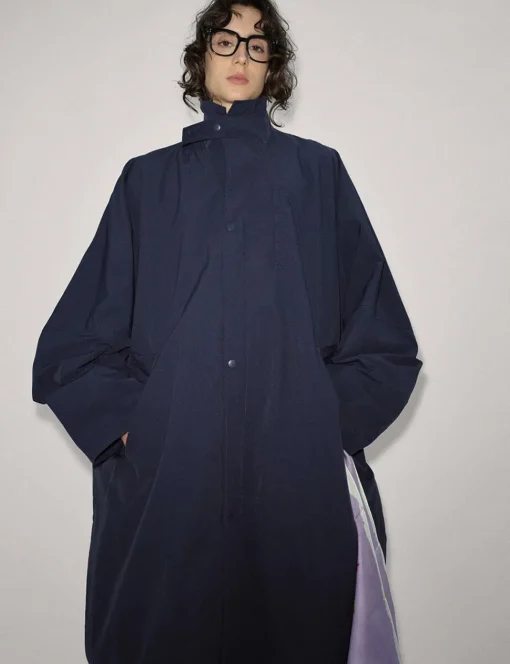 Navy Oversized Parka Jacket