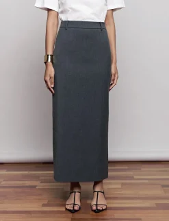 Nia Grey Maxi Skirt
