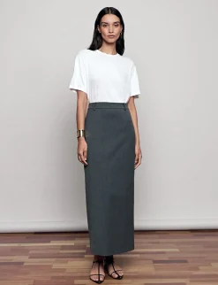 Nia Grey Maxi Skirt