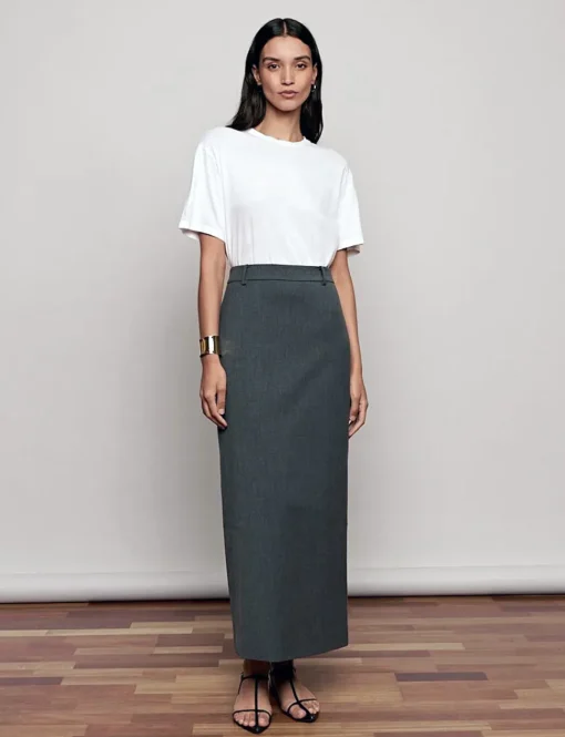 Nia Grey Maxi Skirt