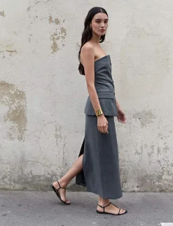 Nia Grey Maxi Skirt