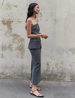 Nia Grey Maxi Skirt