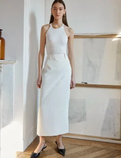Nia White Maxi Skirt-BESTSELLER