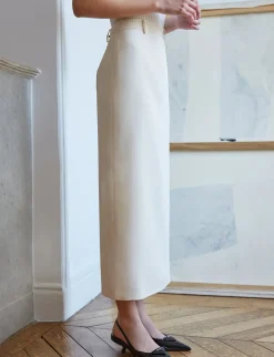 Nia White Maxi Skirt-BESTSELLER