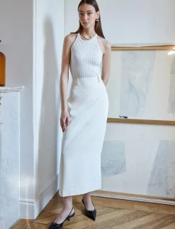 Nia White Maxi Skirt-BESTSELLER