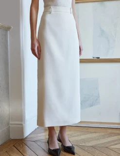 Nia White Maxi Skirt-BESTSELLER