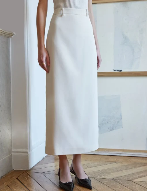 Nia White Maxi Skirt-BESTSELLER