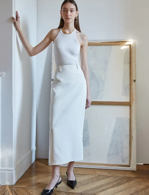 Nia White Maxi Skirt-BESTSELLER