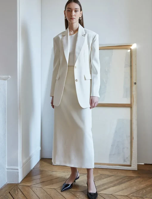 Nia White Maxi Skirt-BESTSELLER