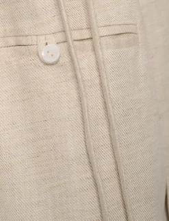 Oat Linen Wide Leg Pants