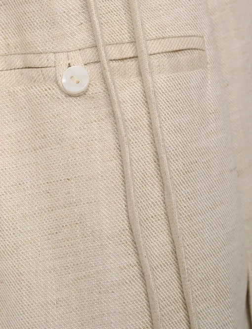 Oat Linen Wide Leg Pants