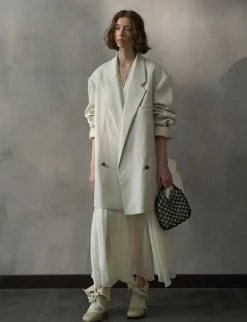 Oat Oversized Linen-Blend Blazer