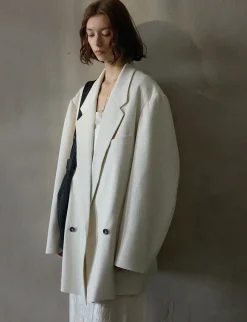 Oat Oversized Linen-Blend Blazer