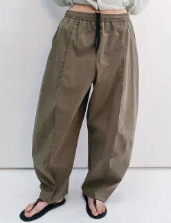 Olive Barrel Parachute Pants -PREORDER