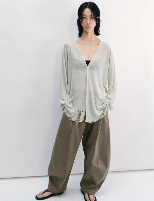 Olive Barrel Parachute Pants -PREORDER