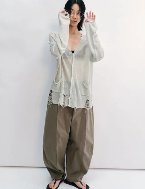 Olive Barrel Parachute Pants -PREORDER
