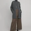 Oversized Grey Knit Cardigan