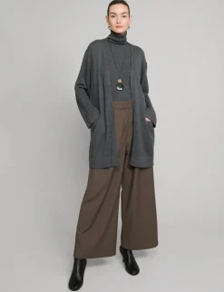 Oversized Grey Knit Cardigan