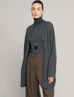 Oversized Grey Knit Cardigan