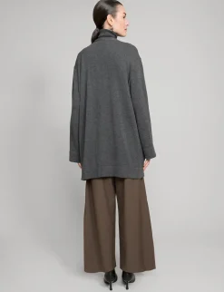 Oversized Grey Knit Cardigan