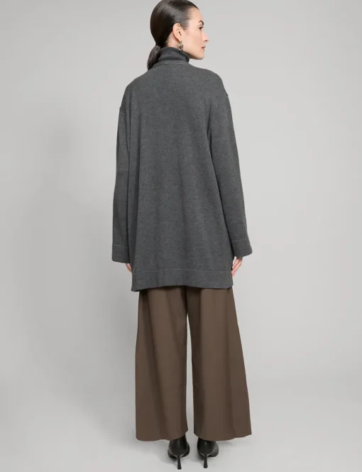 Oversized Grey Knit Cardigan