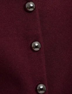 Padded Knit Silver Button Top