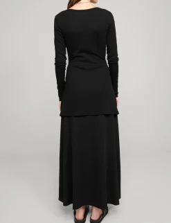 Sleeve-Tie Long Sleeve Dress