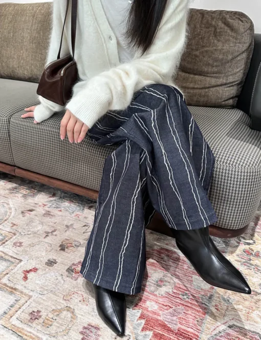 Striped Navy Pants