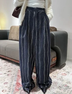 Striped Navy Pants
