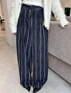 Striped Navy Pants