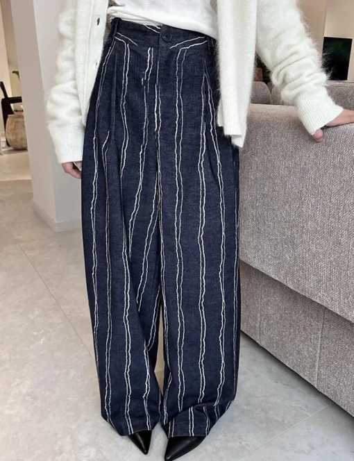Striped Navy Pants
