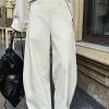 Tan Barrel Leg Pants
