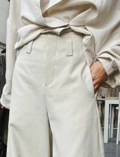 Tan Barrel Leg Pants