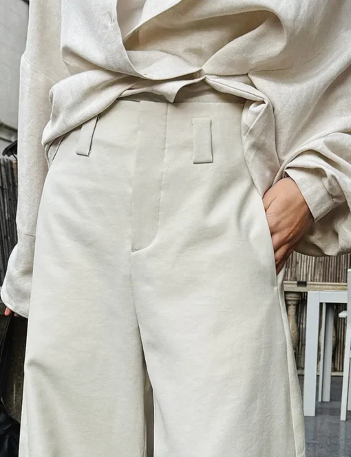 Tan Barrel Leg Pants
