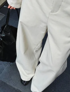 Tan Barrel Leg Pants
