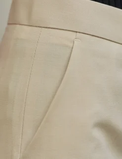 Tan Straight Suit Trousers
