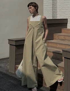 Tan Wide Leg Jumpsuit