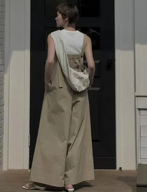 Tan Wide Leg Jumpsuit