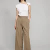 Tan Wide Leg Pants