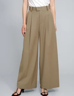 Tan Wide Leg Pants