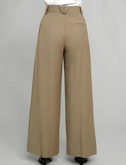 Tan Wide Leg Pants