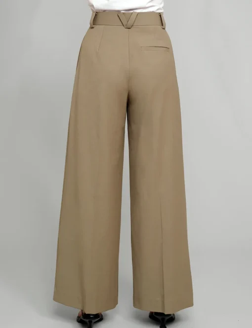 Tan Wide Leg Pants